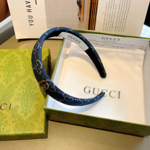 Gucci Denim Blue GG Canvas Headband