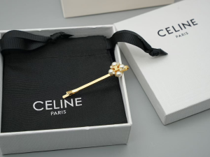 Celine Triomphe Pearl Hair Clips
