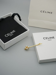 Celine Triomphe Pearl Hair Clips