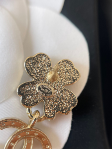 Chanel Crystal CC Flower Earrings