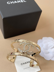 Chanel Crystal CC Open Cuff Bracelets