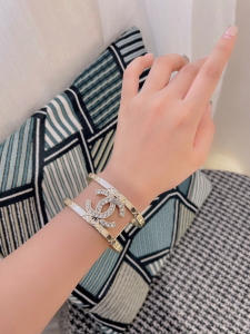 Chanel Crystal CC Open Cuff Bracelets