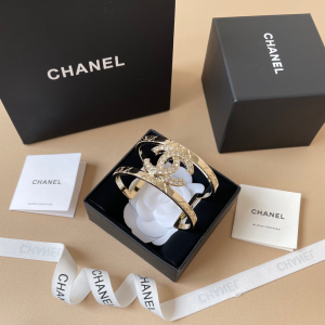 Chanel Crystal CC Open Cuff Bracelets