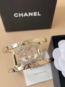 Chanel Crystal CC Open Cuff Bracelets