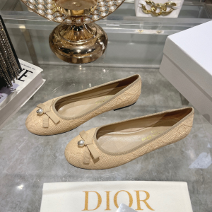 Dior Ballet Flat Beige Raffia