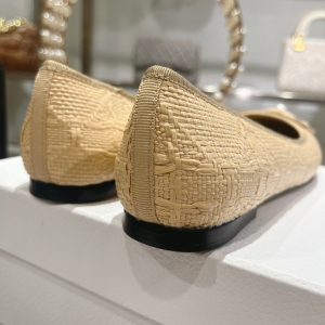 Dior Ballet Flat Beige Raffia