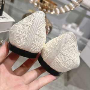 Dior Ballet Flat White Raffia