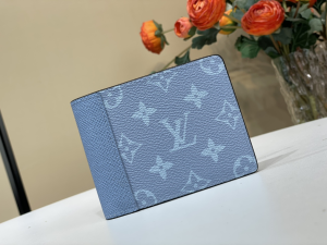 Louis Vuitton Light Blue Monogram Canvas Multiple Wallet Louis Vuitton Light Blue Monogram Canvas Multiple Wallet