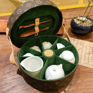 Louis Vuitton Round Tea Box Monogram Canvas Green Louis Vuitton Round Tea Box Monogram Canvas Green