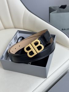 Balenciaga BB Soft Belts Black Peach Lambskin 30MM Balenciaga BB Soft Belts Black Peach Lambskin 30MM