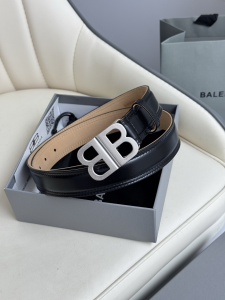 Balenciaga BB Soft Belts Black Peach Lambskin 30MM Balenciaga BB Soft Belts Black Peach Lambskin 30MM