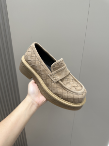 Bottega Veneta Haddock Loafer Gray Woven Suede Leather Bottega Veneta Haddock Loafer Gray Woven Suede Leather