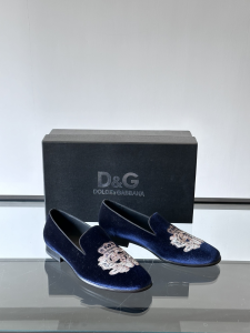 Dolce Gabbana Embroidered Velvet Slippers Blue Dolce Gabbana Embroidered Velvet Slippers Blue