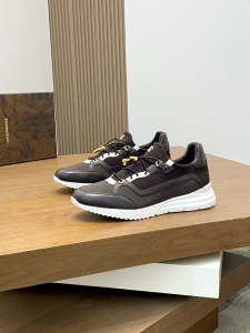 Stefano Ricci Technical Fabric and Calfskin Leather Sneakers Dark Brown Stefano Ricci Technical Fabric and Calfskin Leather Sneakers Dark Brown