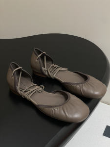 Lemaire Micro Brown Leather Ballet Flats Dark Brown Lemaire Micro Brown Leather Ballet Flats Dark Brown