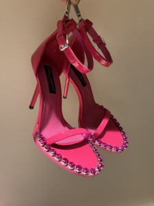 Dolce Gabbana Red Leather Crystal Sandals 100MM Dolce Gabbana Red Leather Crystal Sandals 100MM