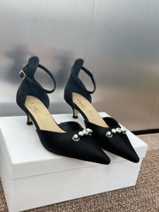 Dior Paris Black Fabric Pumps 35MM