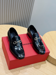 Ferragamo Black Shiny Leather Pavia Gancini Bit Loafers Ferragamo Black Shiny Leather Pavia Gancini Bit Loafers