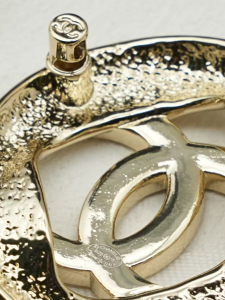 Chanel Crystal CC Logo Brooch