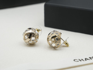 Chanel Crystal Magnetic Stud Earrings
