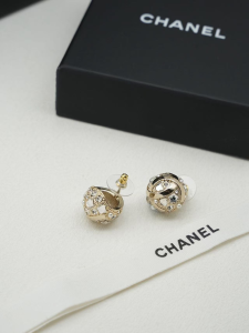 Chanel Crystal Magnetic Stud Earrings