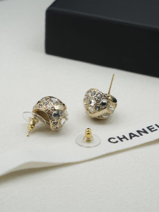 Chanel Crystal Magnetic Stud Earrings