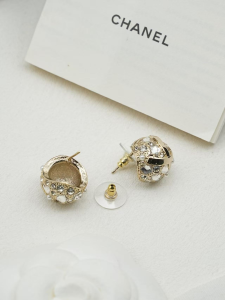 Chanel Crystal Magnetic Stud Earrings