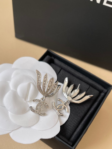 Chanel Crystal CC Pendant Earrings