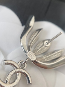 Chanel Crystal CC Pendant Earrings