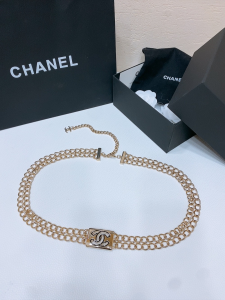 Chanel CC Logo Gold Metal Chain Belt
