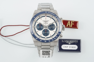 Longines mens swiss automatic chronograph conquest stainless steel bracelet watch Blue White 42mm Longines mens swiss automatic chronograph conquest stainless steel bracelet watch Blue White 42mm