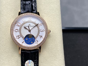 Jaeger LeCoultre Rendez Vous Moonphase White Dial Diamond Bezel Black Leather Strap Watch 34MM Jaeger LeCoultre Rendez Vous Moonphase White Dial Diamond Bezel Black Leather Strap Watch 34MM