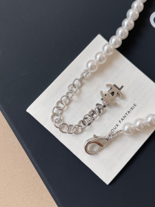 Chanel CC Heart Pearls Long Necklaces