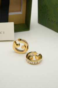 Gucci Blondie Crystal Hoop Earrings