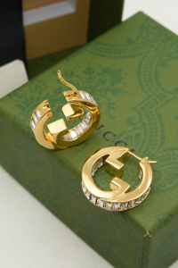 Gucci Blondie Crystal Hoop Earrings