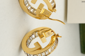 Gucci Blondie Crystal Hoop Earrings