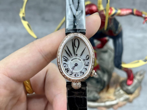 Breguet Reine de Naples Automatic Mother of Pearl Dial Diamond Leather Strap Womens Watch Black White Breguet Reine de Naples Automatic Mother of Pearl Dial Diamond Leather Strap Womens Watch Black White