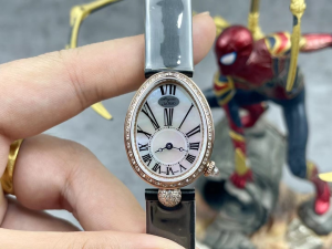 Breguet Reine de Naples Automatic Mother of Pearl Dial Diamond Leather Strap Womens Watch Black White Breguet Reine de Naples Automatic Mother of Pearl Dial Diamond Leather Strap Womens Watch Black White