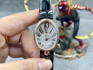 Breguet Reine de Naples Automatic Mother of Pearl Dial Diamond Leather Strap Womens Watch Black White Breguet Reine de Naples Automatic Mother of Pearl Dial Diamond Leather Strap Womens Watch Black White