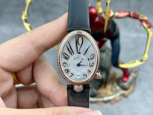 Breguet Reine de Naples Automatic Mother of Pearl Dial Diamond Leather Strap Womens Watch Black White Breguet Reine de Naples Automatic Mother of Pearl Dial Diamond Leather Strap Womens Watch Black White