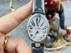 Breguet Reine de Naples Automatic Mother of Pearl Dial Diamond Leather Strap Womens Watch Black White Breguet Reine de Naples Automatic Mother of Pearl Dial Diamond Leather Strap Womens Watch Black White
