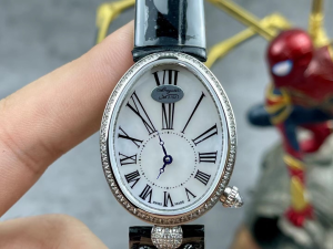 Breguet Reine de Naples Automatic Mother of Pearl Dial Diamond Leather Strap Womens Watch Black White Breguet Reine de Naples Automatic Mother of Pearl Dial Diamond Leather Strap Womens Watch Black White