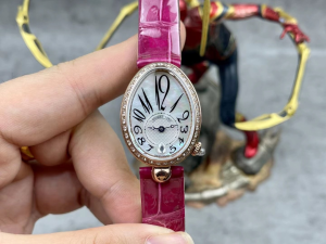 Breguet Reine de Naples Automatic Mother of Pearl Dial Diamond Leather Strap Womens Watch Purple White Breguet Reine de Naples Automatic Mother of Pearl Dial Diamond Leather Strap Womens Watch Purple White