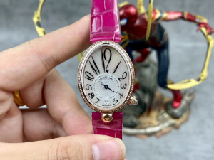 Breguet Reine de Naples Automatic Mother of Pearl Dial Diamond Leather Strap Womens Watch Purple White Breguet Reine de Naples Automatic Mother of Pearl Dial Diamond Leather Strap Womens Watch Purple White
