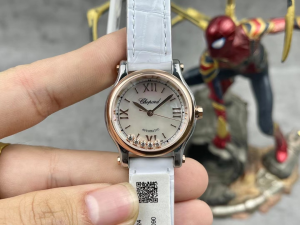 Chopard Happy Sport Automatic Diamonds White Dial Leather Watch 30MM Chopard Happy Sport Automatic Diamonds White Dial Leather Watch 30MM