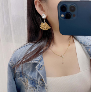 Saint Laurent Gold Sailboat Earrings