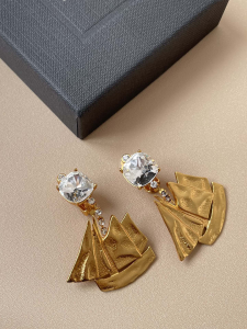 Saint Laurent Gold Sailboat Earrings