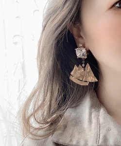 Saint Laurent Gold Sailboat Earrings