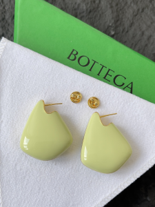 Bottega Veneta Large Fin Geometric Earrings Light Green Bottega Veneta Large Fin Geometric Earrings Light Green