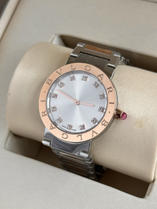 Bvlgari Bvlgari Diamonds White Dial Stainless Steel Case and Bracelet Watch 33MM Bvlgari Bvlgari Diamonds White Dial Stainless Steel Case and Bracelet Watch 33MM